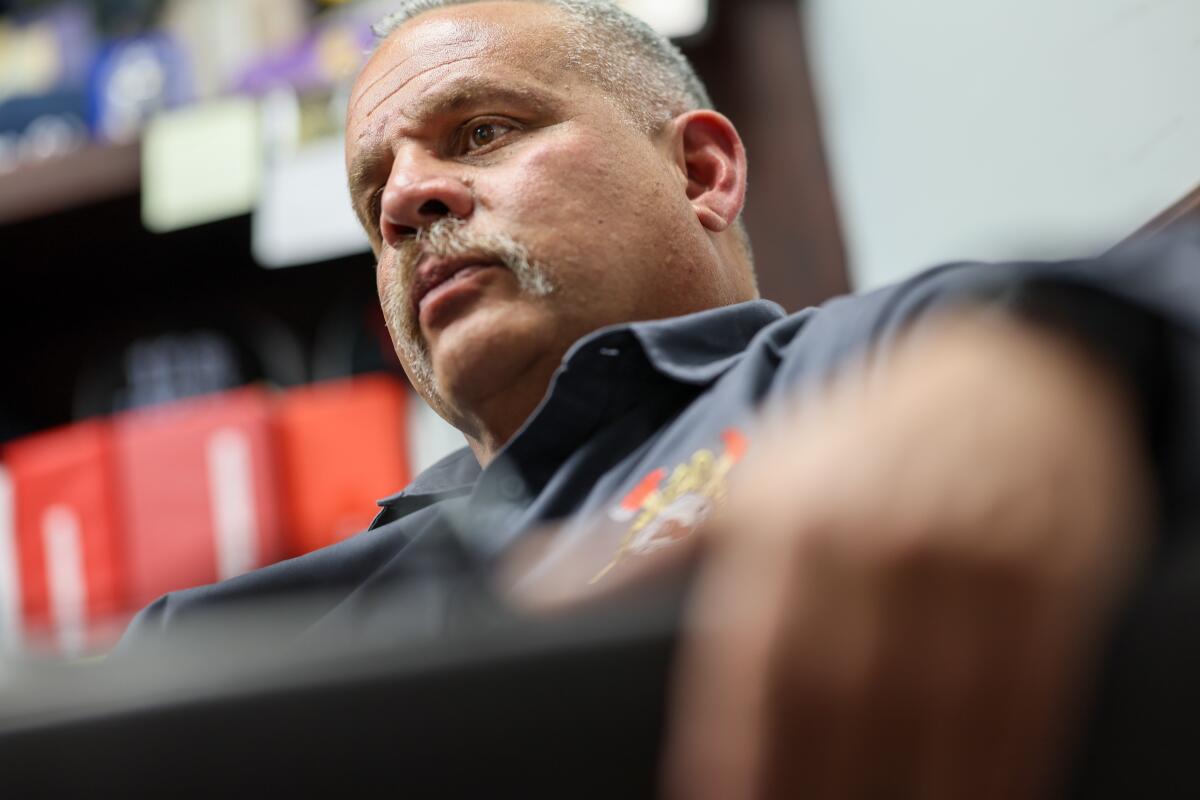 Freddy Escobar was suspended as president of the union that represents Los Angeles Fire Department firefighters.