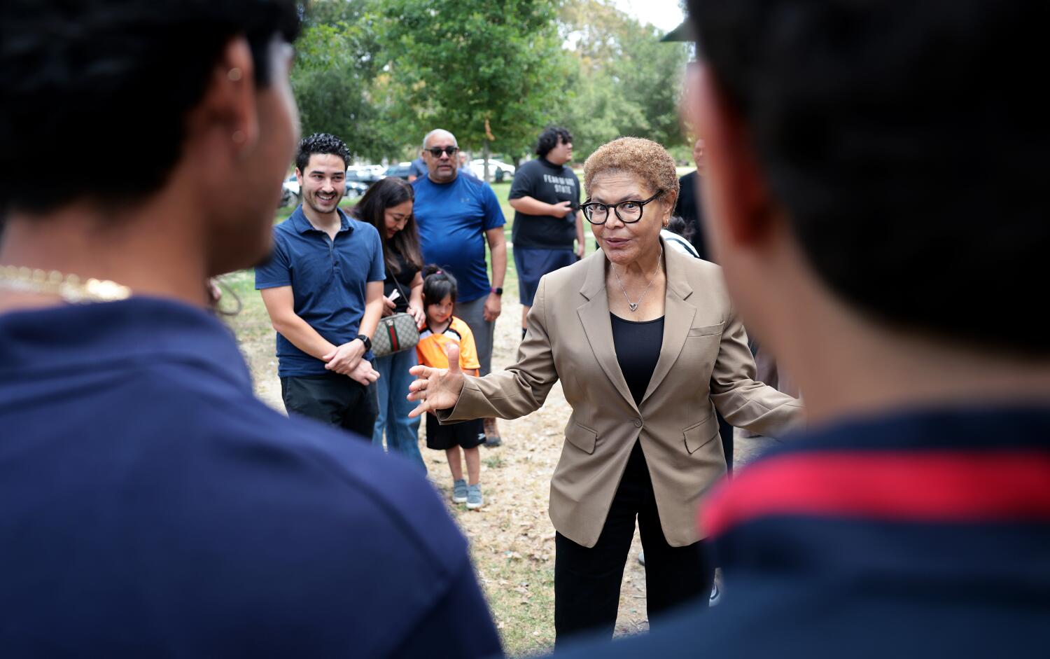 L.A. mayoral candidates vie for the crucial Latino vote. Bass has an edge over Pratt and Raman