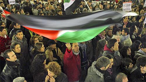 Protesters in Madrid