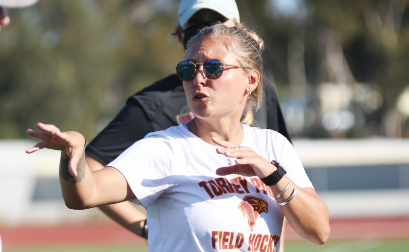 Third-year Torrey Pines Head Coach Courtney Spleen.
