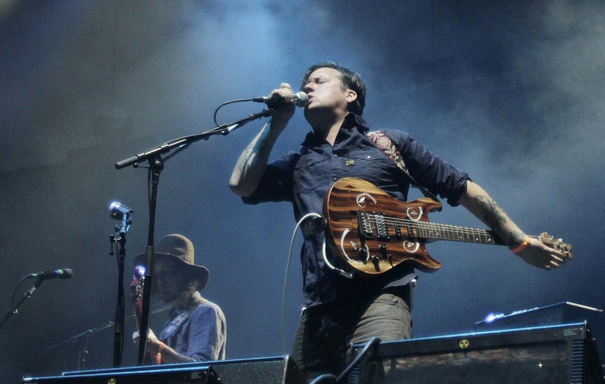 Isaac Brock of the band Modest Mouse performs Friday night.