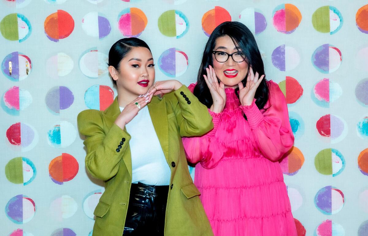 “To All The Boys: P.S. I Still Love You” star Lana Condor, left, and author Jenny Han, photographed at the Whitby hotel in New York City.