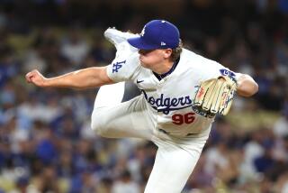 Los Angeles, California September 6, 2024-Dodgers pitcher Landon Knack throws a pitch.