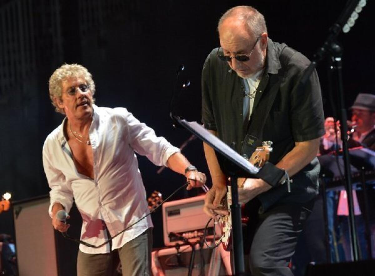 The Who are performing at the "12-12-12" Hurricane Sandy relief concert.