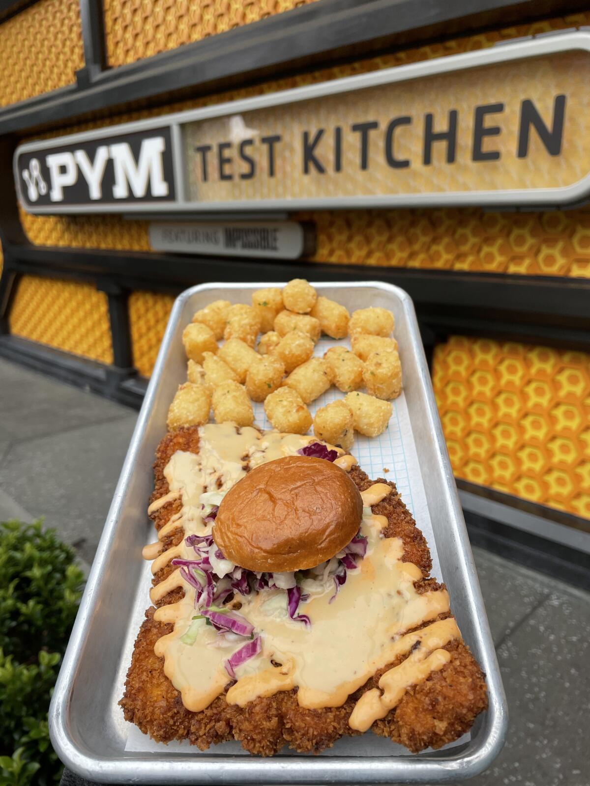 The “Not so Little Chicken Sandwich” from Pym Test Kitchen isn’t just a gimmick; it’s a great value at $15.49.