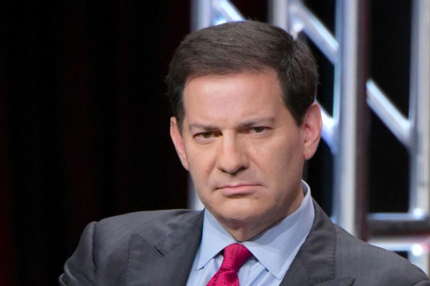 FILE - In this Aug. 11, 2016 file photo, producer Mark Halperin participate in "The Circus of Politics" panel during the Showtime Critics Association summer press tour in Beverly Hills, Calif. Veteran journalist Halperin is apologizing for what he terms "inappropriate" behavior after five women claimed he sexually harassed them while he was a top ABC News executive. The co-author of the best-selling book "Game Change" told CNN Wednesday night, Oct. 25, 2017, that he's "deeply sorry" and is taking a "step back" from day-to-day work to deal with the situation. (Photo by Richard Shotwell/Invision/AP, File)