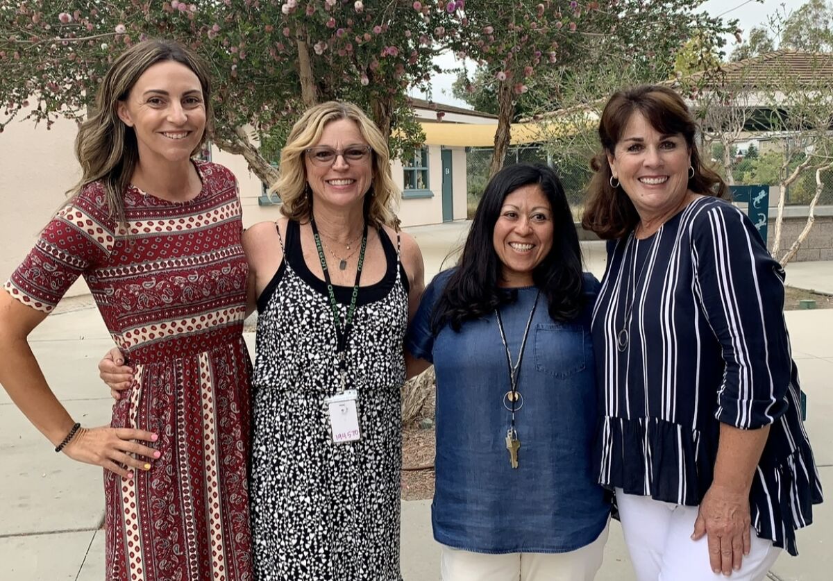 Creekside 2021-22 second grade teachers. From left, Diana Thomas, Cindy Farmer, Lucy Wetherhold and Stephanie Sweeney.