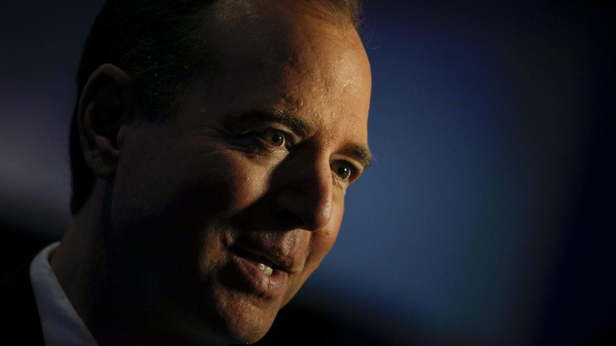 Rep. Adam B. Schiff (D-Burbank) speaks at the California Democratic Party convention in Sacramento on May 20, 2017.