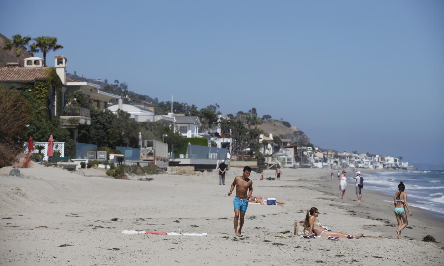 Walking down Carbon Beach