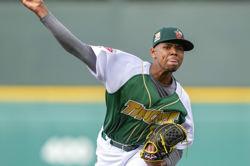 Padres pitching prospect Enmanuel Pinales started the 2024 season at high Single-A Fort Wayne.