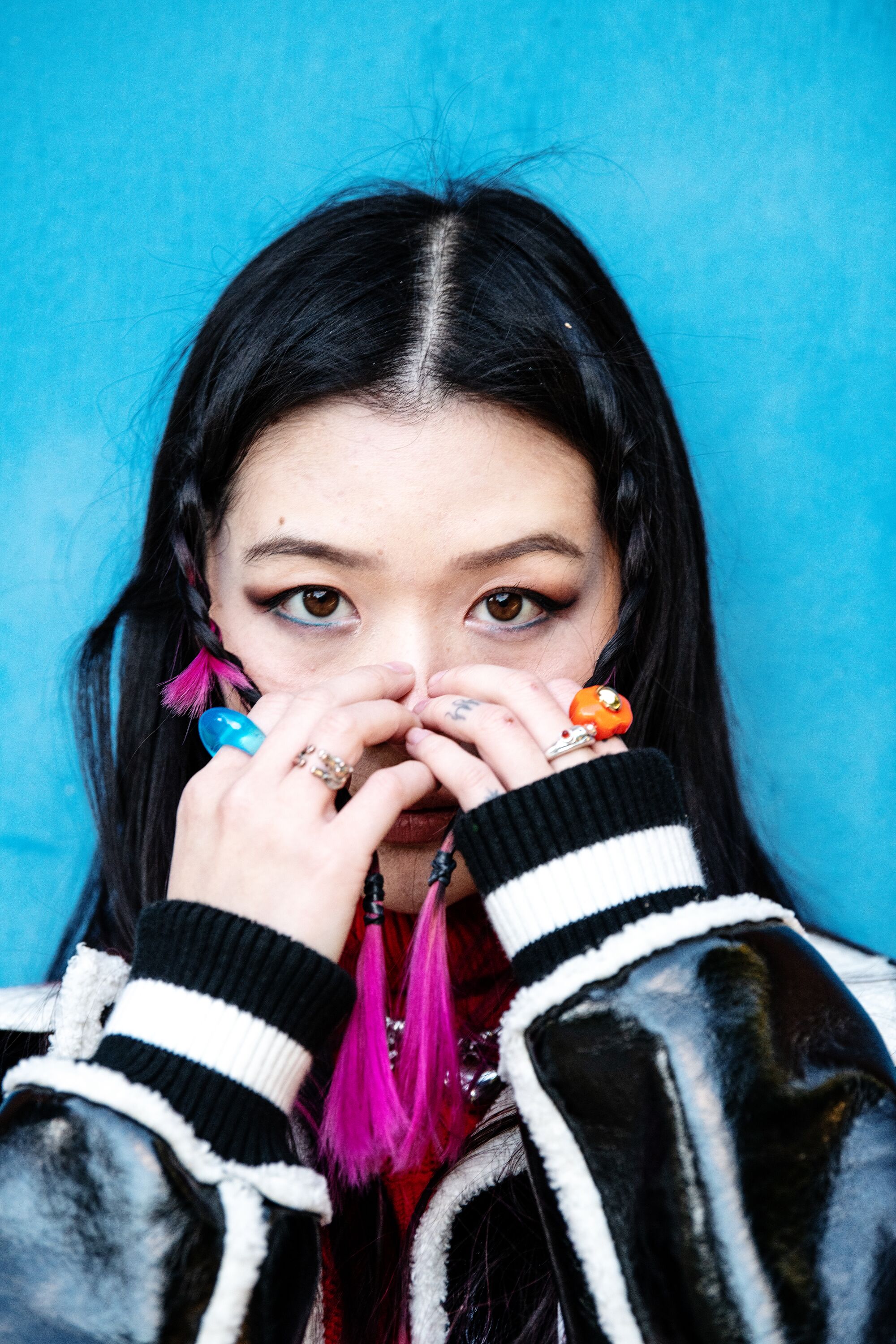 Portraits of Los Angeles based fashion stylist Katie Qian at Cheviot Hills Recreation Center