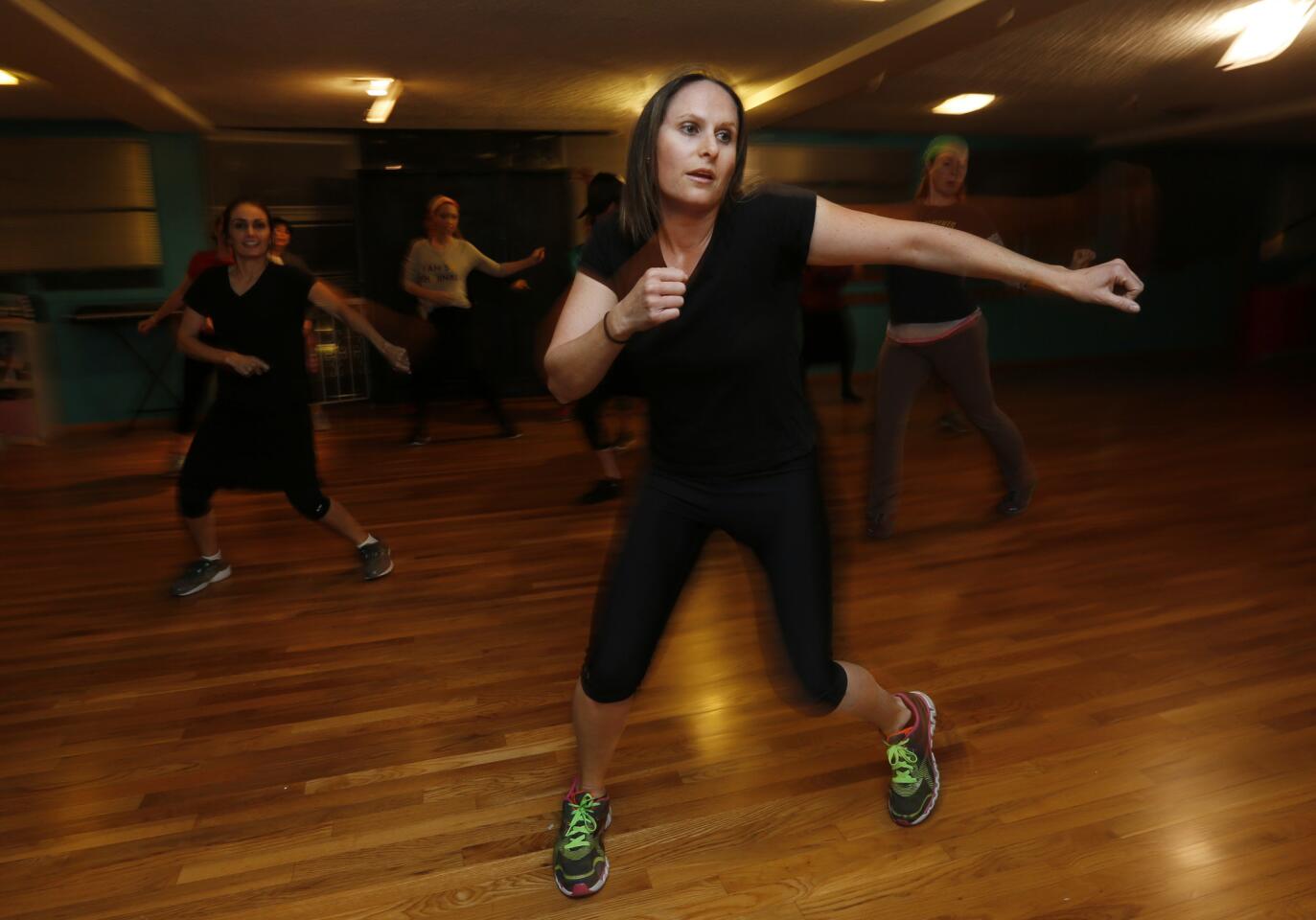 Rachel Victor leads a cross-cardio dance session that caters to Orthodox Jewish women.