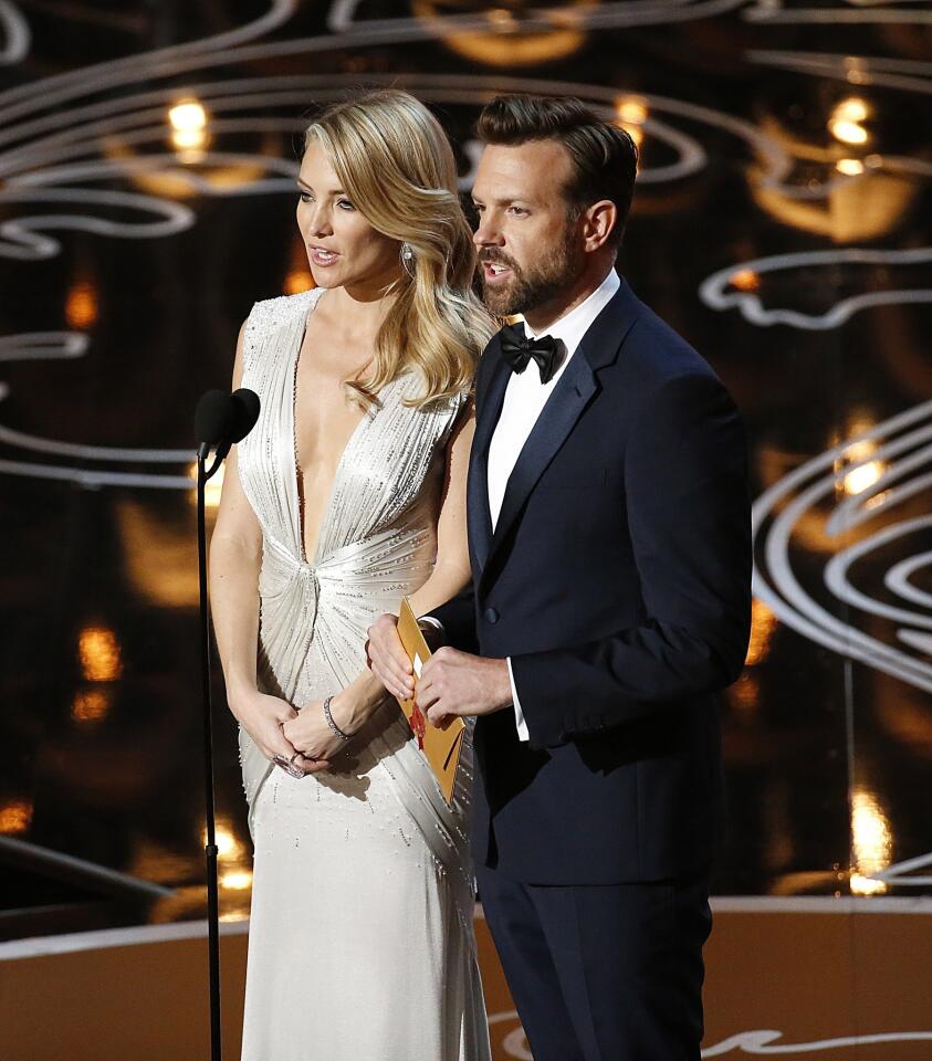 Backstage at the 2014 Academy Awards