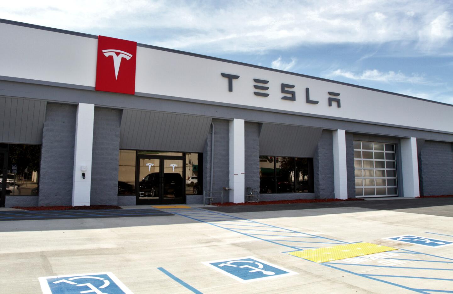 Tesla Motors opened a new show room and service center on San Fernando Rd. in Burbank on Friday, October 23, 2015. The showroom, where a customer can order their own personalized Tesla electric vehicle, will soon have a customer lounge and charging stations.