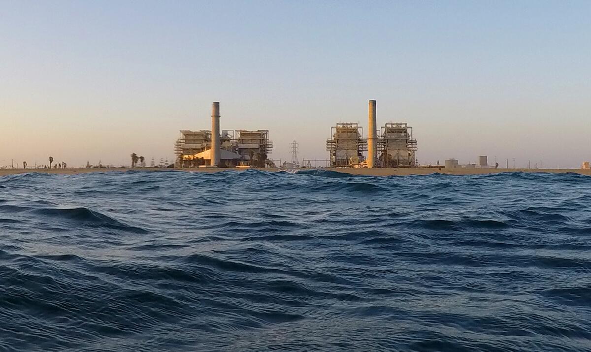 A view of the AES Huntington Beach Generating Station, where Poseidon Water wants to build a  desalination plant.