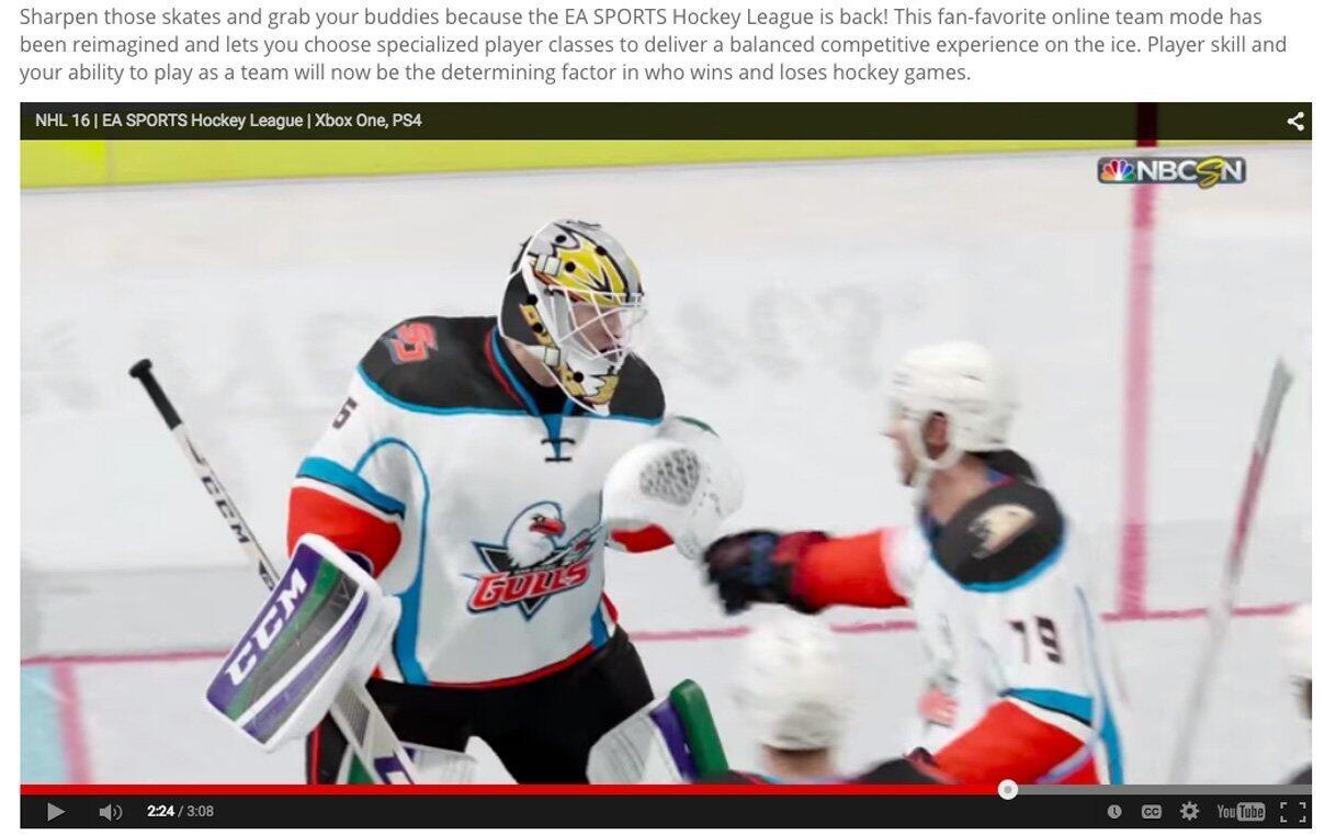 Whoops! EA Sports leaks San Diego Gulls jerseys in new NHL 16