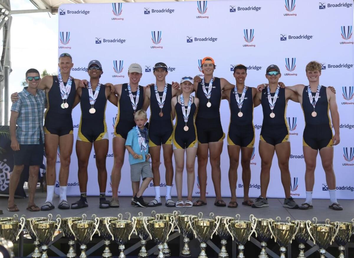 The Newport Aquatic Center men's varsity eight finished third in the country at the Youth Nationals in Florida.