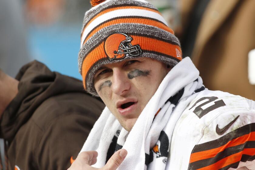 Cleveland quarterback Johnny Manziel had a disastrous rookie season in 2014.
