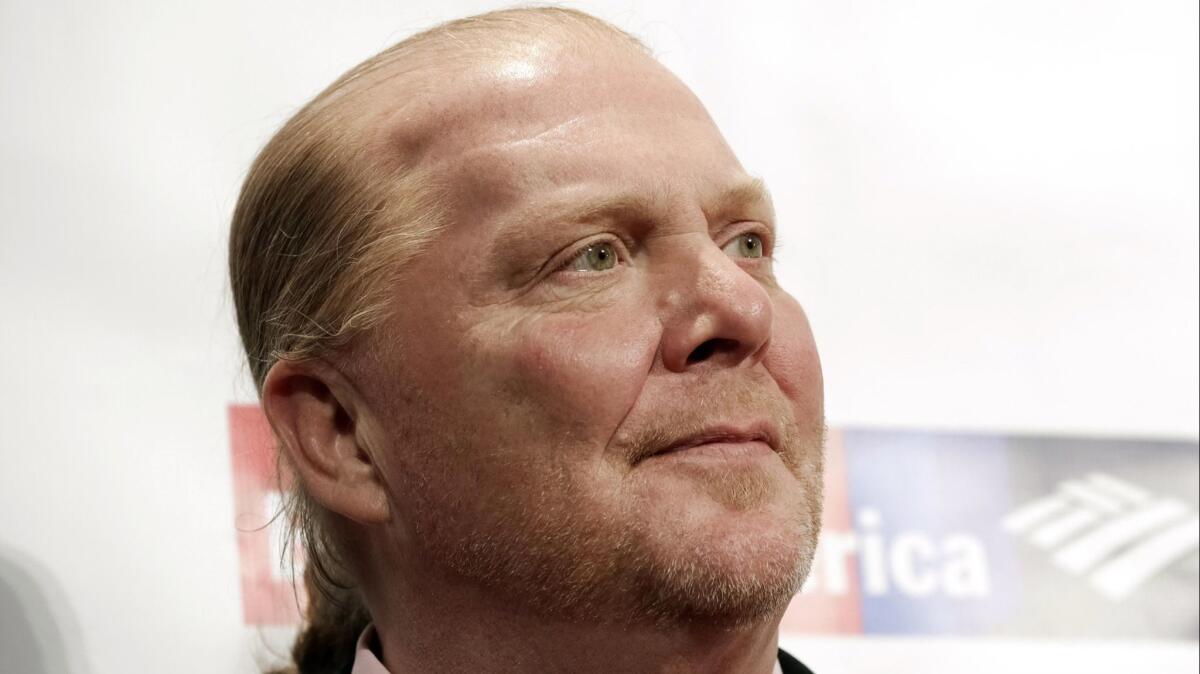 Chef Mario Batali attends an awards event in New York on April 19, 2017.