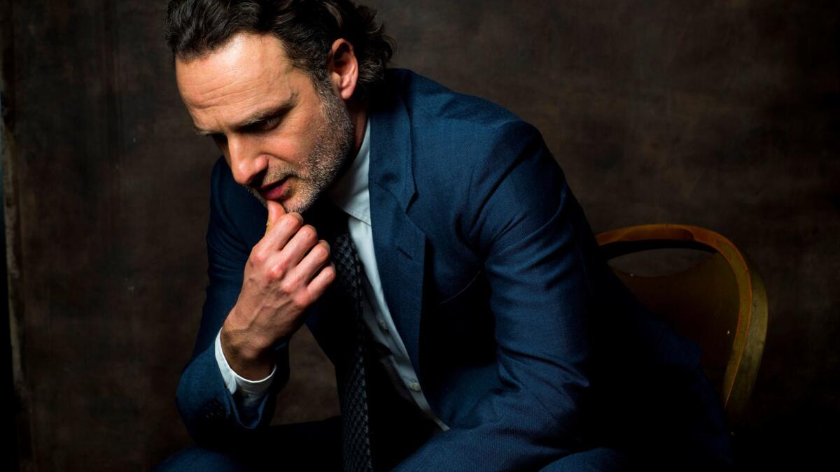 Actor Andrew Lincoln, who plays Rick Grimes on AMC's "The Walking Dead," is photographed during Paley Fest in the L.A. Times' photo studio there. (Jay L. Clendenin / Los Angeles Times)