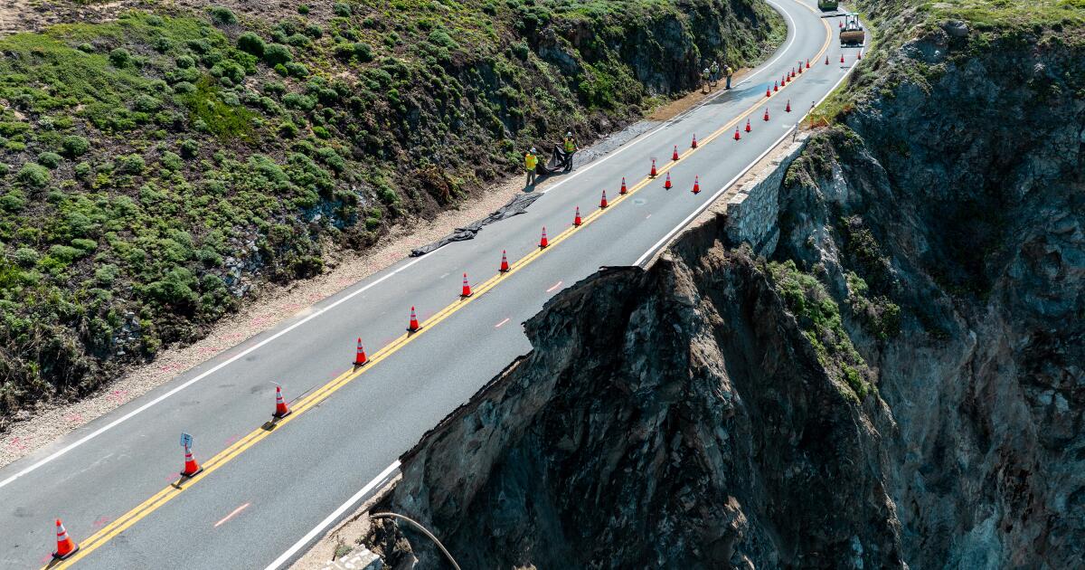 Big Sur Highway 1 to reopen Friday after chunk falls into ocean