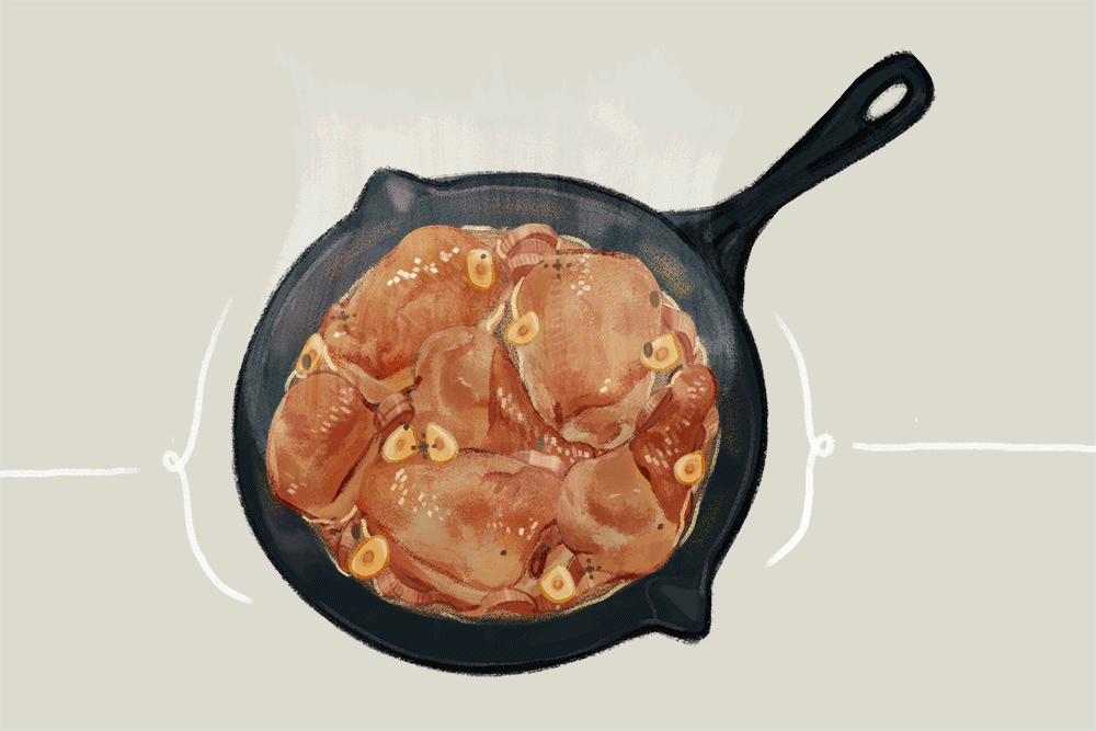 How to braise chicken.