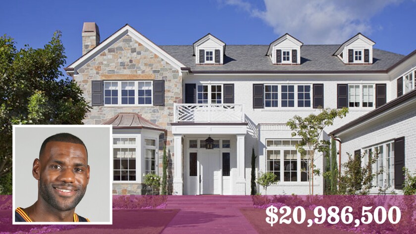 NBA star LeBron James' new estate encompasses more than half an acre in Brentwood.