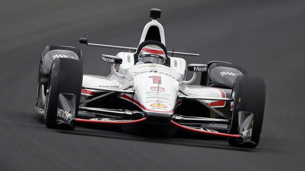 Will Power takes part in a practice session for Sunday's Indianapolis 500 at Indianapolis Motor Speedway on Sunday.