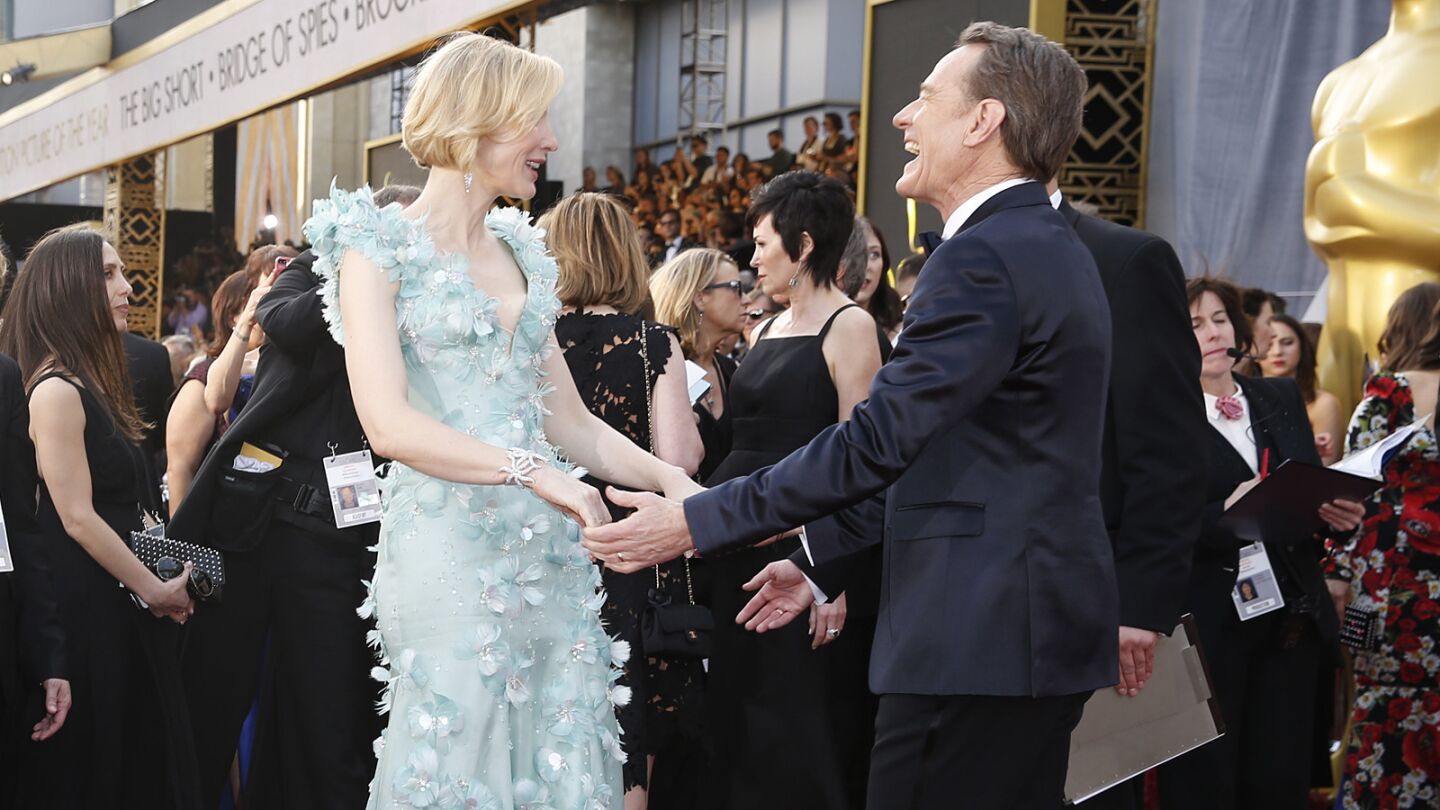 Oscar nominees Cate Blanchett ("Carol") and Bryan Cranston ("Trumbo").
