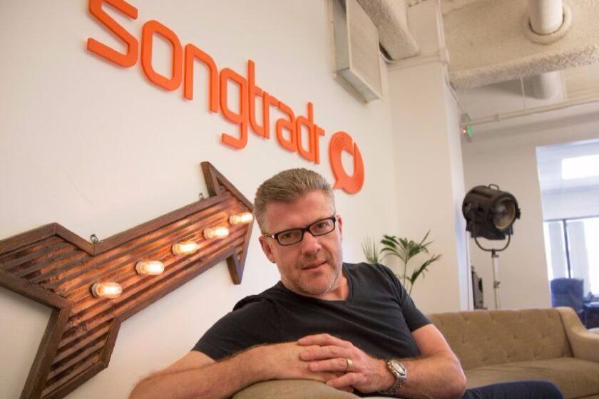 SANTA MONICA, CA - AUGUST 07, 2017: Paul Wiltshire is CEO and founder of Songtradr Inc., a Santa Monica-based company that specializes in licensing music for bands. (Myung J. Chun / Los Angeles Times)