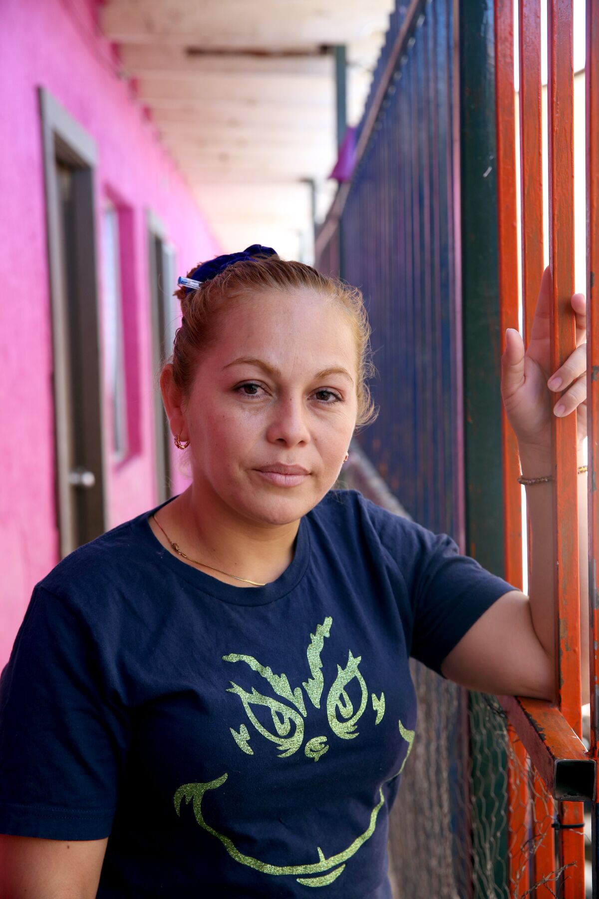 Jhosseline Estefanie Argeta Morales, salvadoreña de 31 años, espera su cita con CBP One 