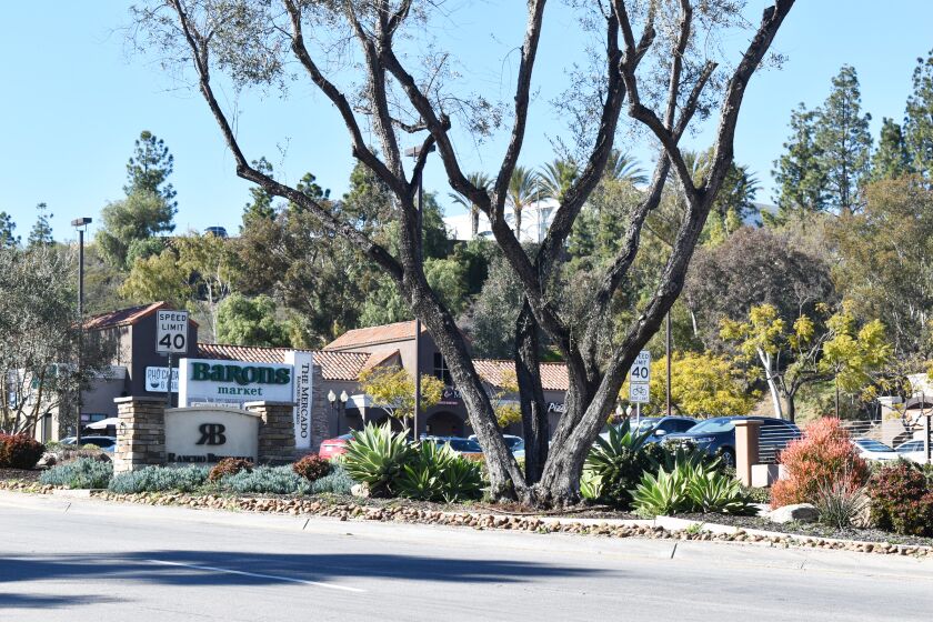 This Rancho Bernardo Road median and monument sign are among those included in RB's Maintenance Assessment District.