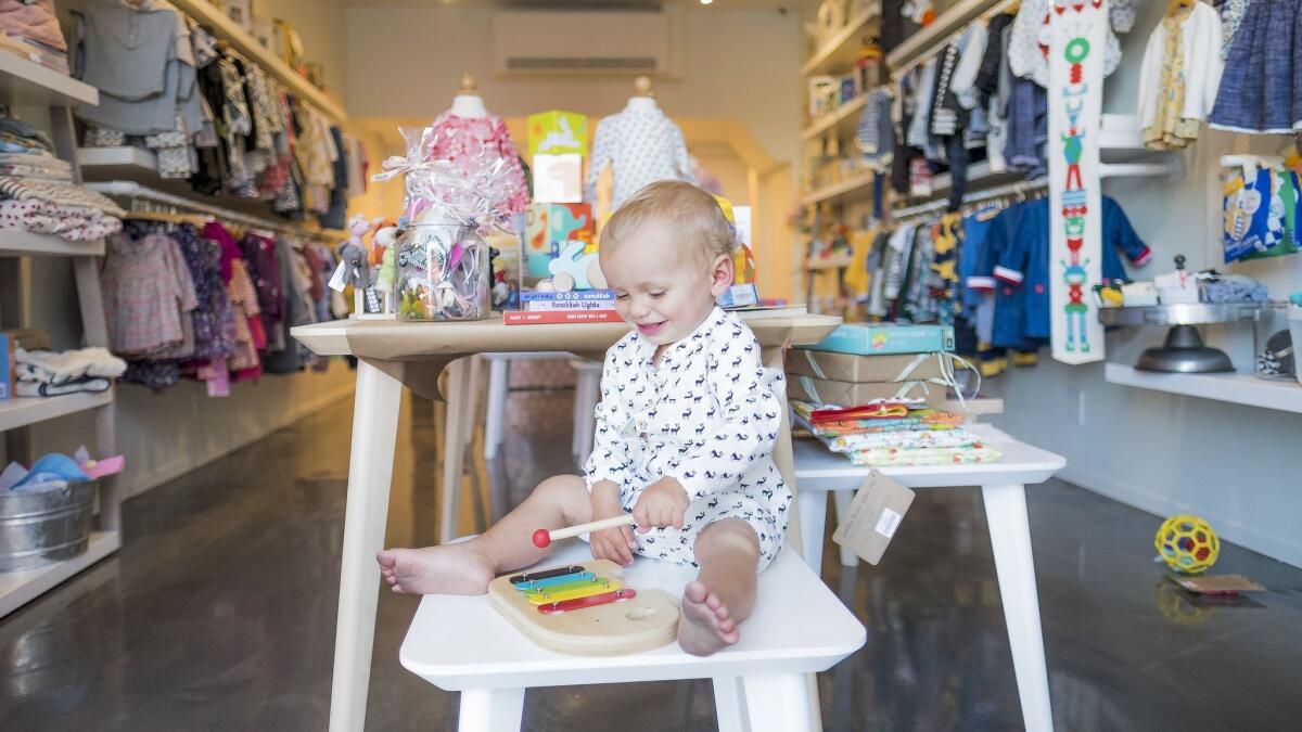 Co-owner Jill Lincoln's son, Charlie, at Lil Bit in Los Angeles.