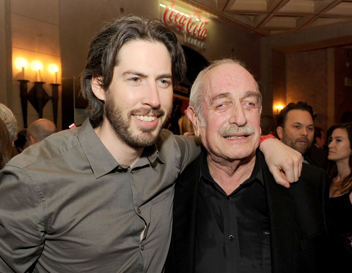 Tom Pollock, right, with director Jason Reitman at an AFI event in 2012.