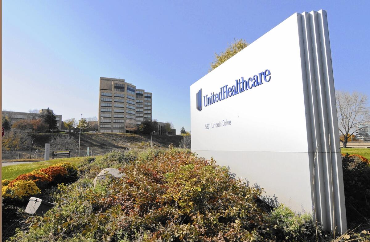 UnitedHealth said it plans to merge Catamaran Corp. with its existing pharmacy benefits management company, OptumRx. Above, UnitedHealth Group Inc.'s campus in Minnetonka, Minn.