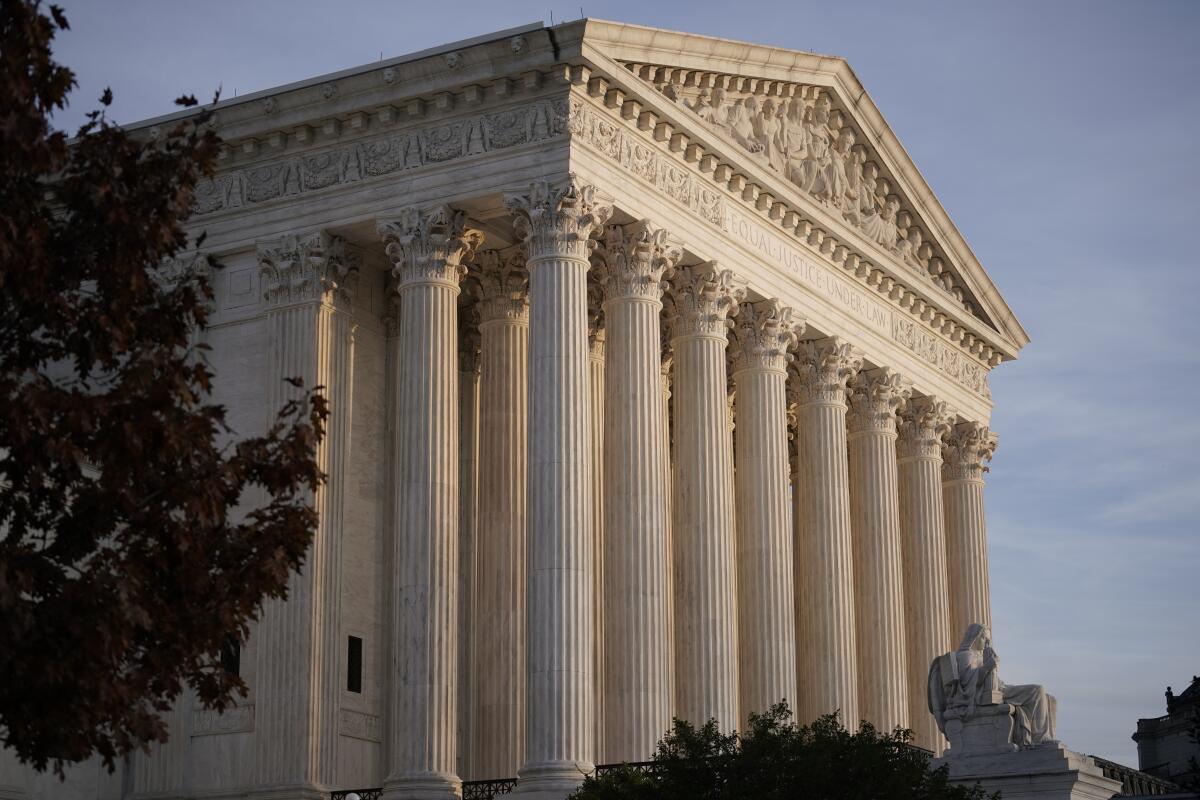 The Supreme Court building exterior in Washington. 