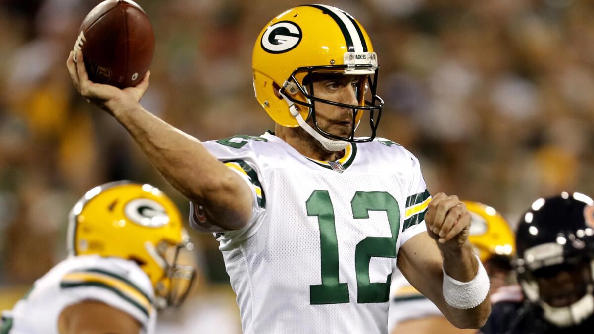 Aaron Rodgers broke his right collarbone during a game Oct. 15.