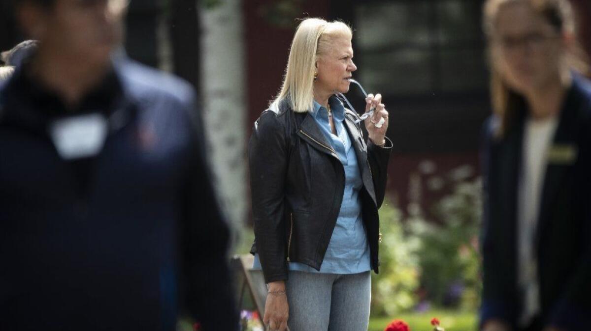 Ginni Rometty, chief executive of IBM, attends the annual Allen & Co. conference in Sun Valley, Idaho, this month.