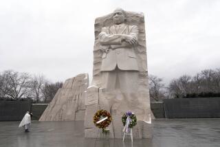 Wreaths from the annual Martin Luther King, Jr. Wreath Laying Ceremony are pictured at The Martin Luther King Jr. Memorial in Washington, Monday, Jan. 15, 2024. ( AP Photo/Jose Luis Magana)