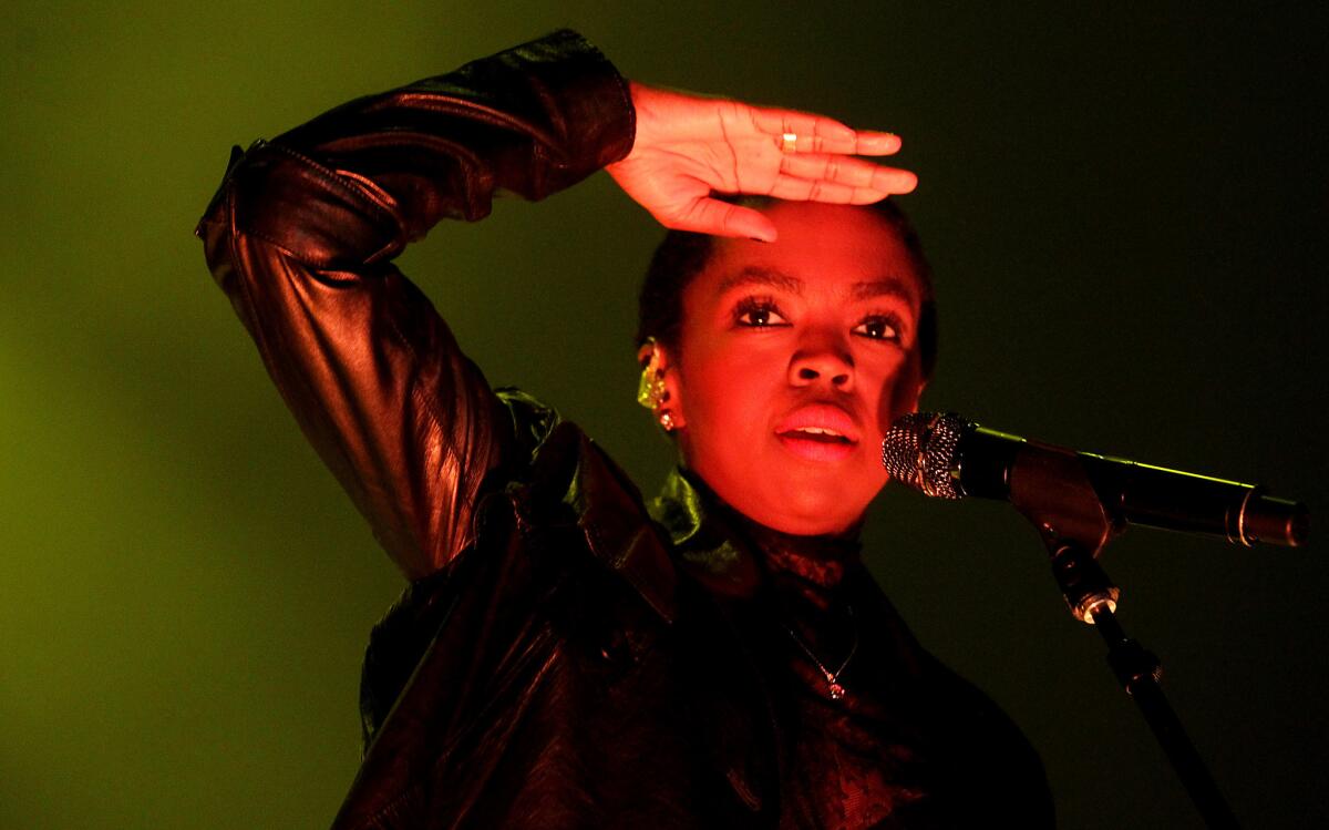 Lauryn Hill performs at Club Nokia in Los Angeles in 2014.