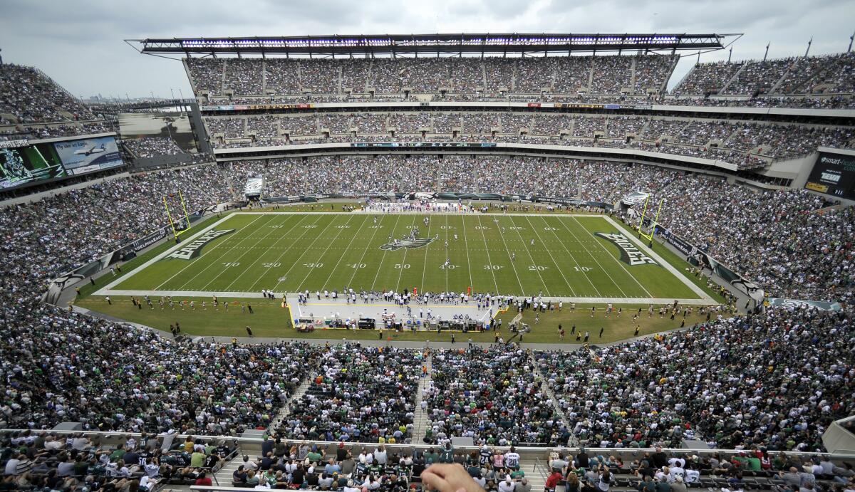 Lincoln Financial Field is shown during the first half of a game between the Philadelphia Eagles and the New York Giants.