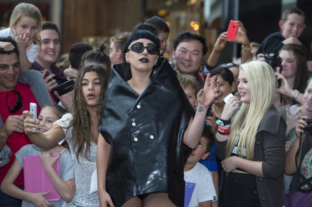 Lady Gaga arrives in Perth and meets fans on Aug. 17, before of the start of her tour of Australia.