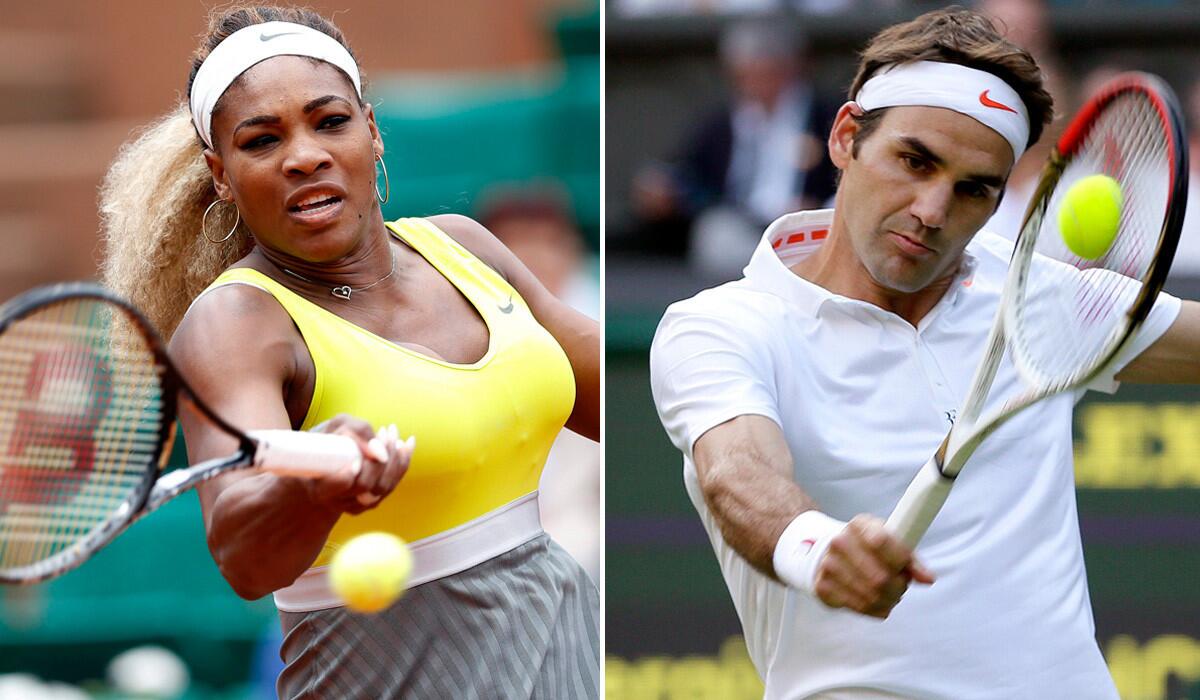 Will this year mark the final time fans see tennis greats Serena Williams, left, and Roger Federer competing at Wimbledon?