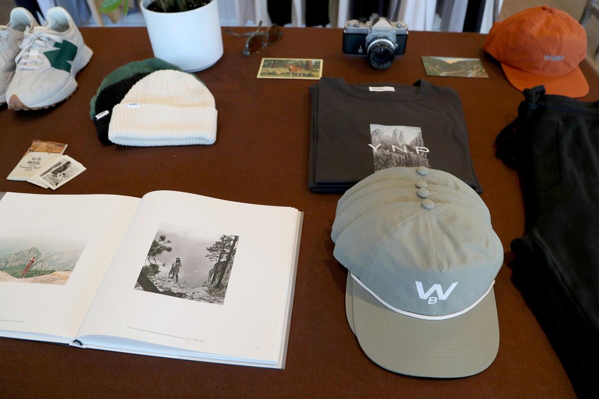 Hats, T-shirts and beanies by WILLBO in Laguna Beach.