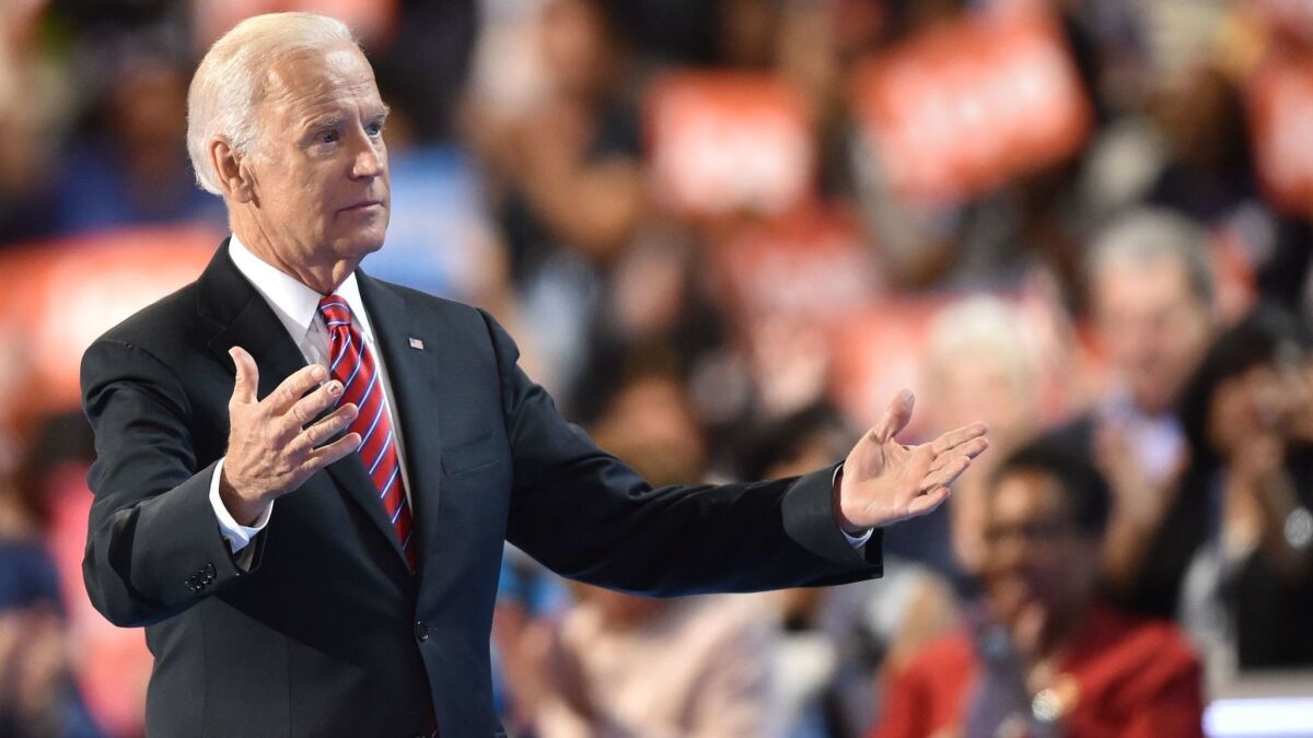 Trump mocks Biden over allegations inappropriate touching - Los Angeles Times