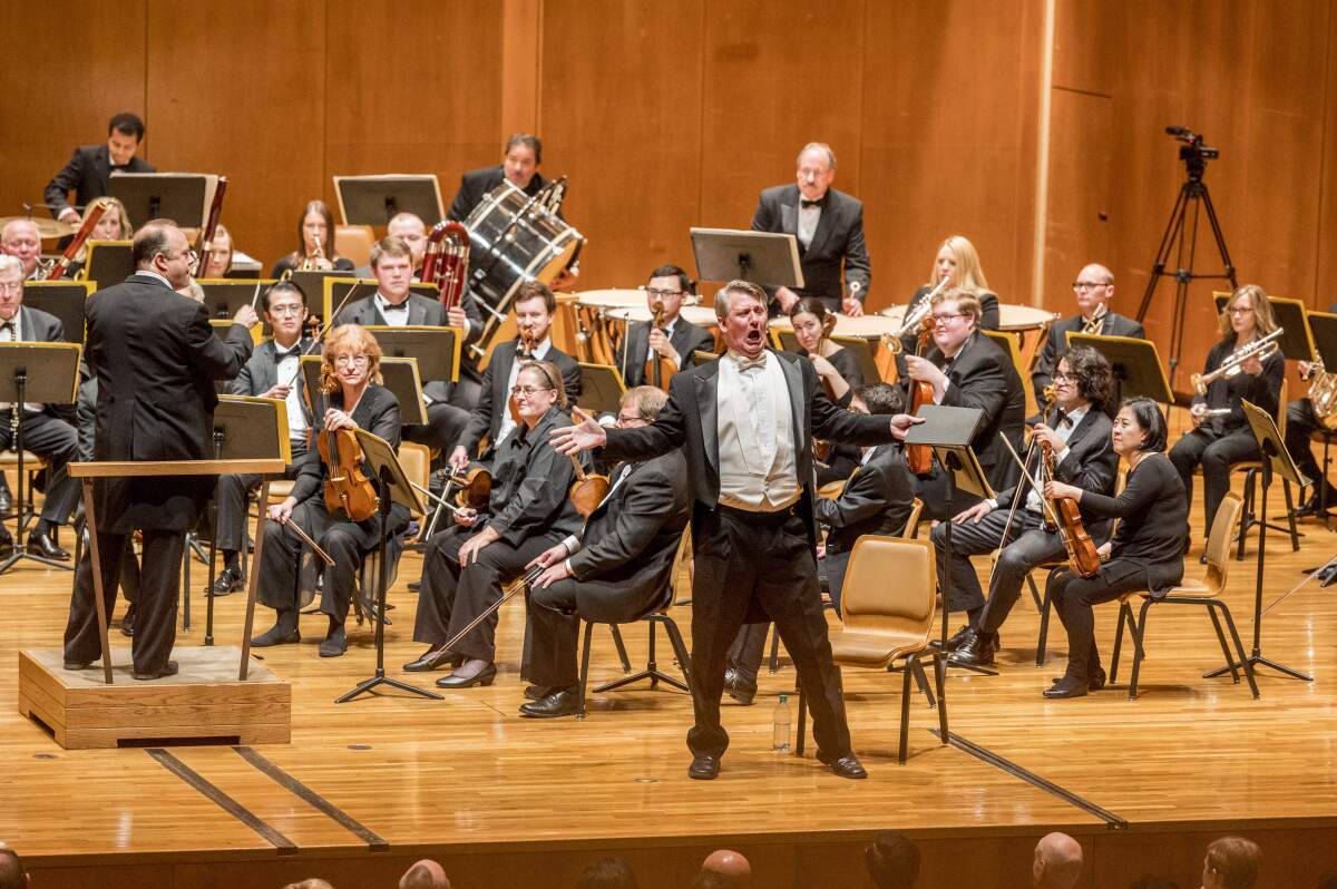 David Newman sings last year with the Champaign-Urbana Symphony Orchestra.