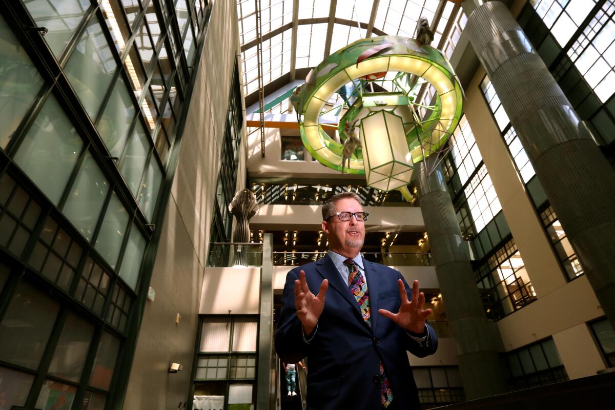 City Librarian John Szabo stands in the main lobby of the Central Library.