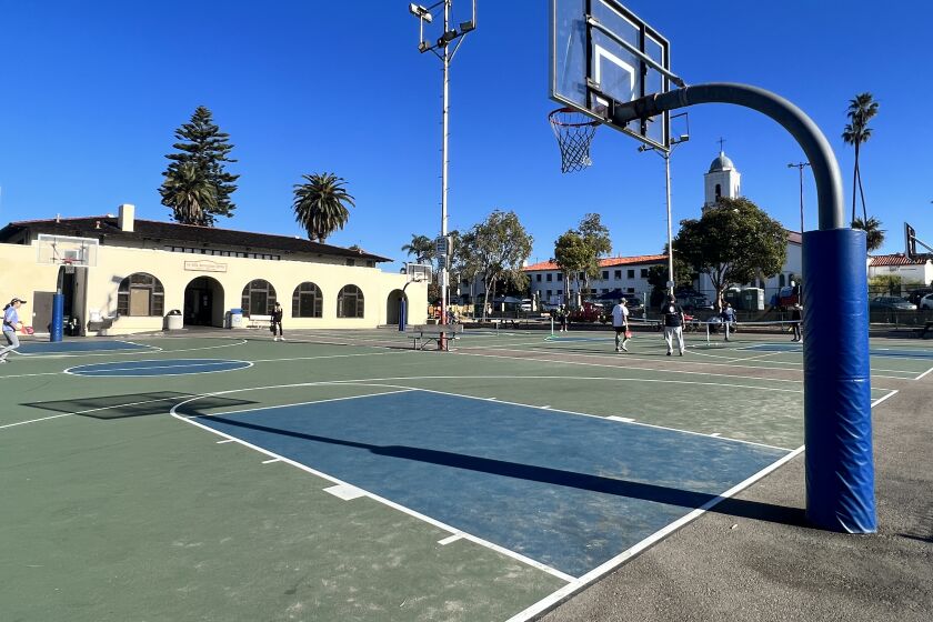 The La Jolla Recreation Group debated adding pickleball lines to the west basketbal court.