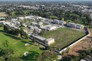 Downey, CA - June 29: Aerial view of Los Padrinos Juvenile Hall in Los Padrinos Juvenile Hall in Downey Thursday, June 29, 2023. (Allen J. Schaben / Los Angeles Times)
