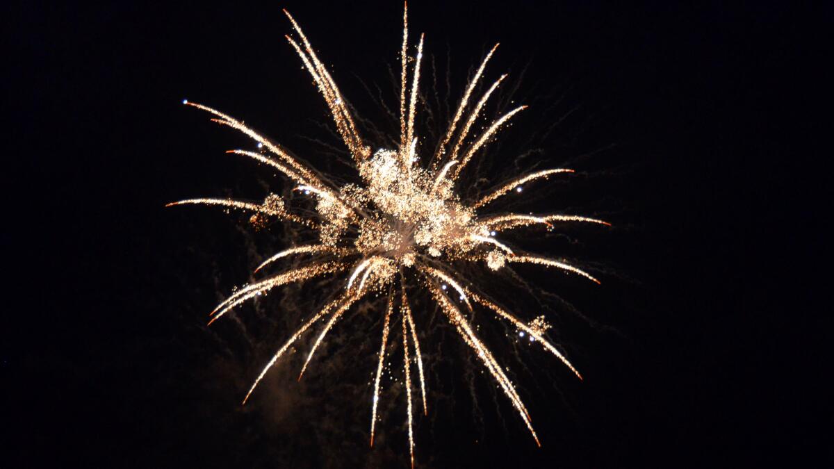 A 2016 fireworks show over Newport Dunes in Newport Beach. 